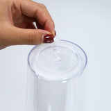 24oz Acrylic, Snow Globe, Tumbler, Screw Flat Lid Straw with Plug and Hole - Blanks R Us Australia#