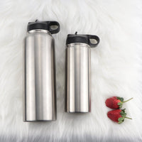 25oz, Stainless Steel, Double Walled, Flip Top, Water Bottle,