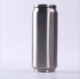 17oz/500ml Cola Tumbler, Stainless Steel Double Walled, Flip-up Straw Screw Lid