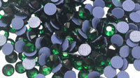 Dark Green Crystal Stone Glass Flatback Rhinestone - Glass Rhinestones Blanks R Us Australia#